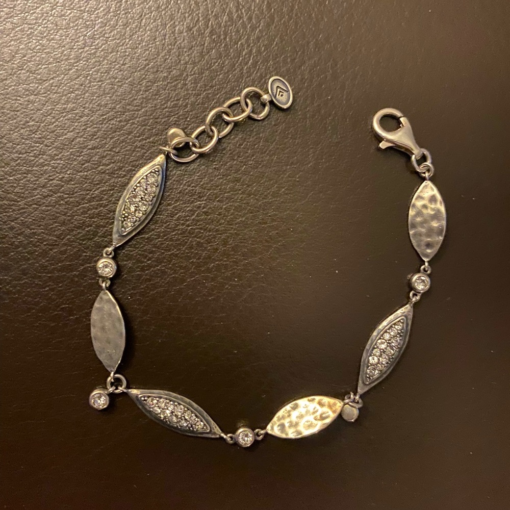 Silpada sterling silver and Swarovski crystal icy elements bracelet